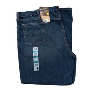 New Carhartt Relaxed Fit Holter Jeans Straight Leg Heavy‎ Duty Denim Mens 50x32